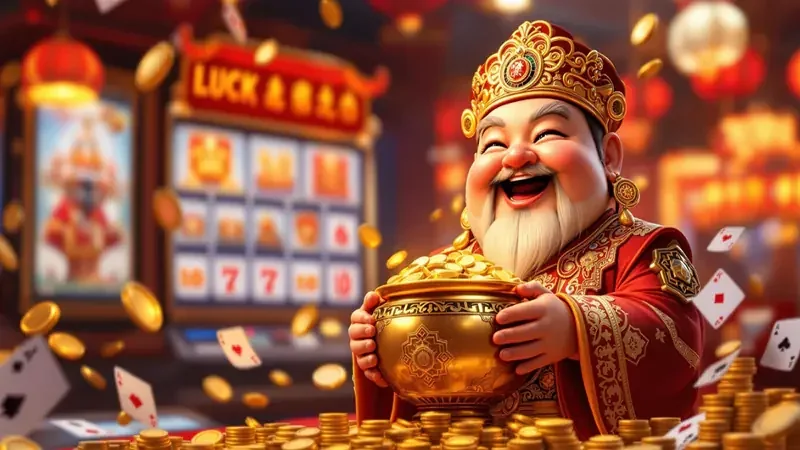 Ilustrasi suasana permainan slot dengan tampilan reel digital