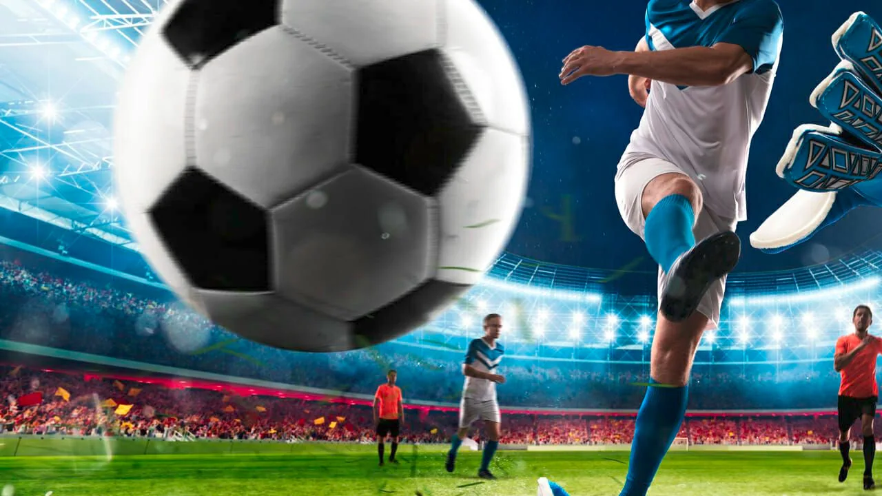 Antarmuka olahraga dengan kartu event dan informasi pertandingan